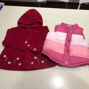 Toddler Girls Vest and Jacket 2T 24 months